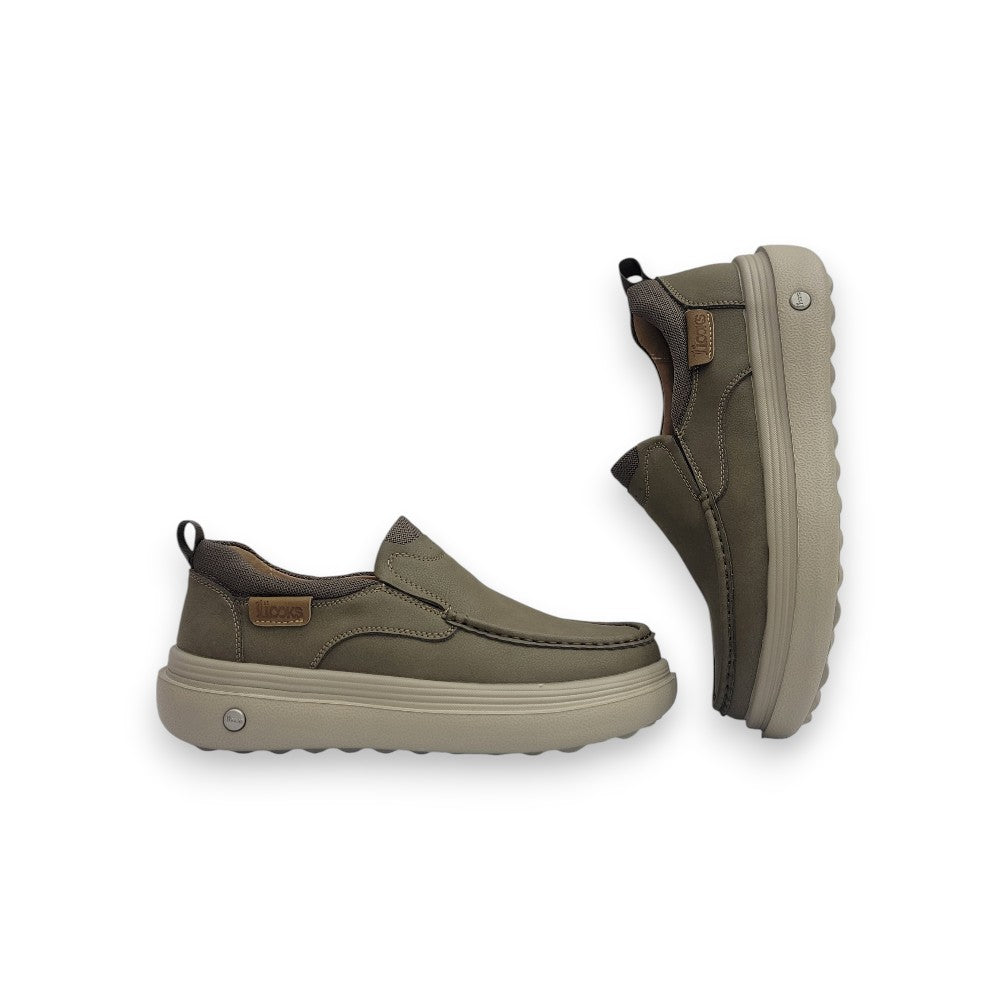 1st Look Slip-On Sneaker – Olive/Beige