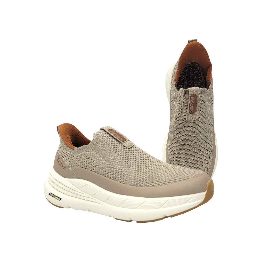 1st Look Active Comfort Knit Walking Shoe – Beige