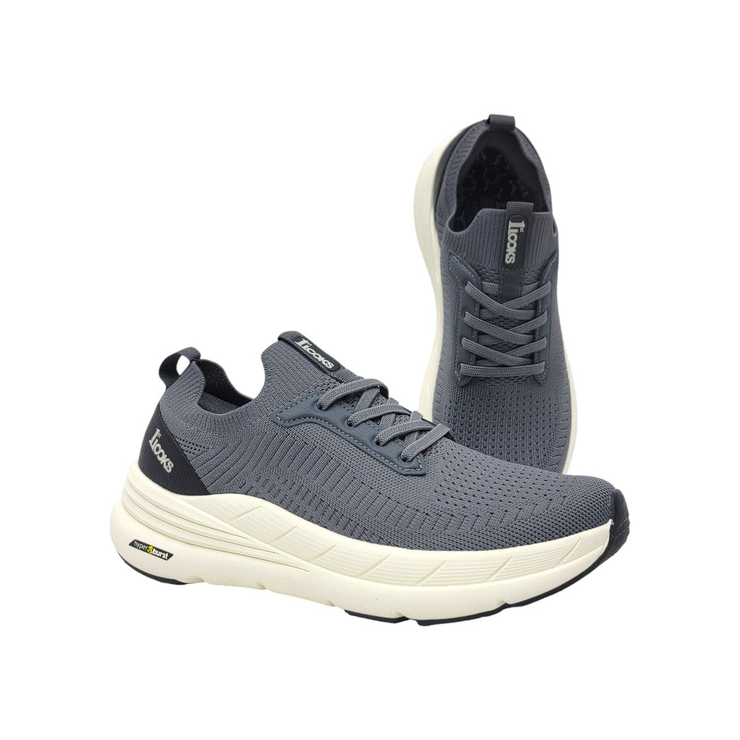 1st Looks Hyperburst Knit Comfort Sneakers – Charcoal Black