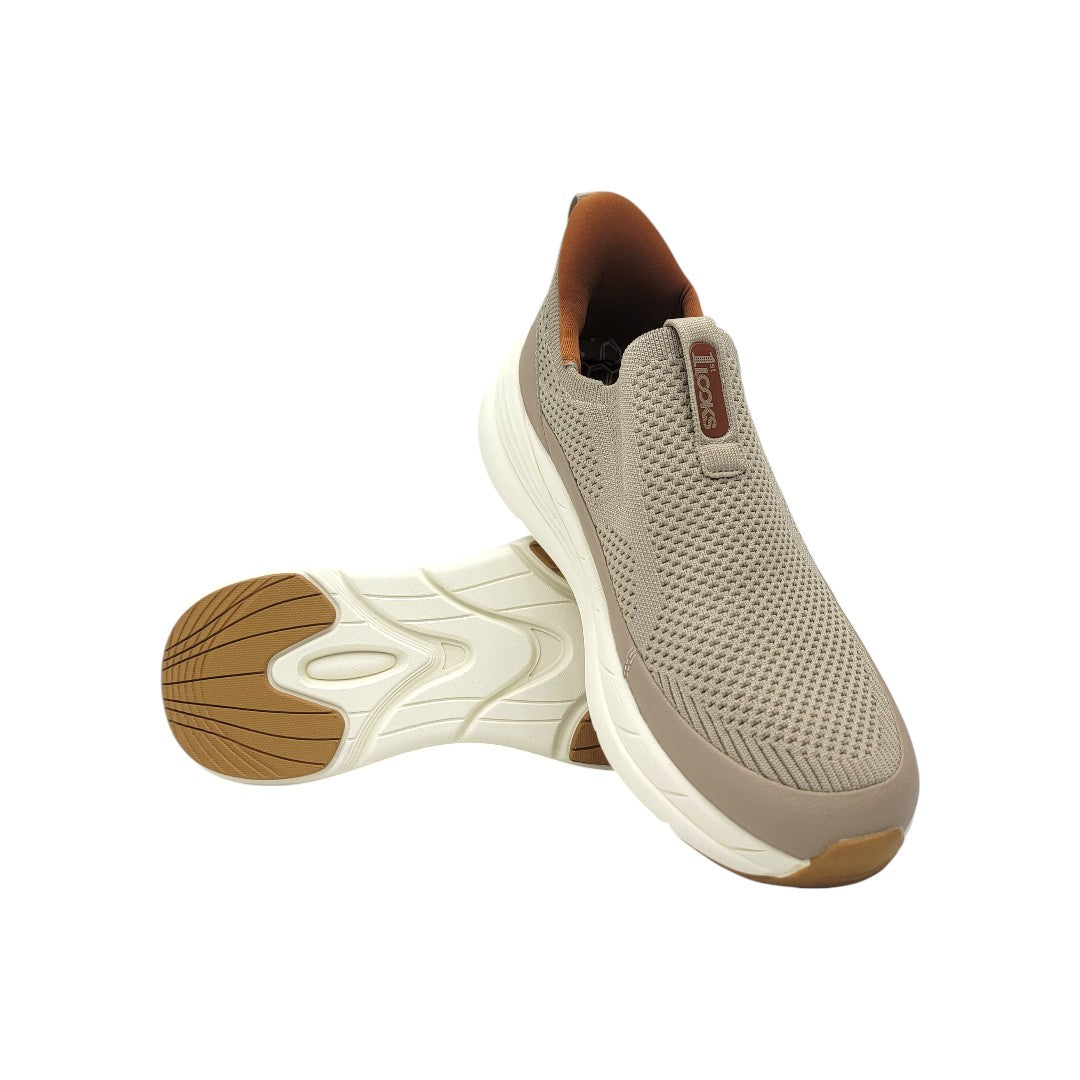 1st Look Active Comfort Knit Walking Shoe – Dark Khaki