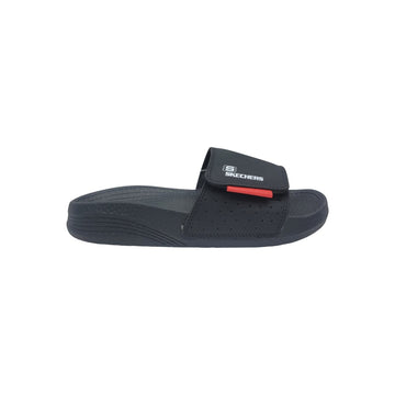Skechers Adjustable Hyper Burst Slide Sandal – Black/Red