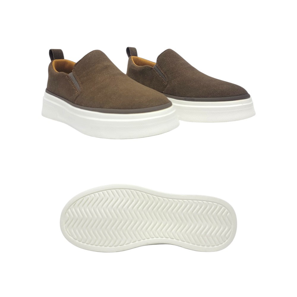 Brown Slip-On Chunky Sole Sneaker