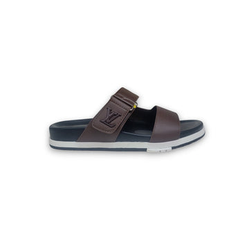 Louis Vuitton Monogram Embossed Comfort Slide – Brown