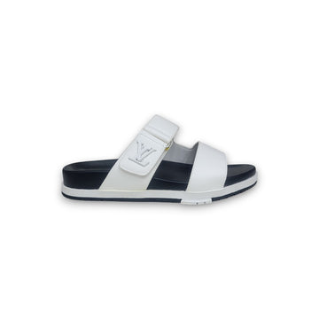 Louis Vuitton Monogram Embossed Comfort Slide – White