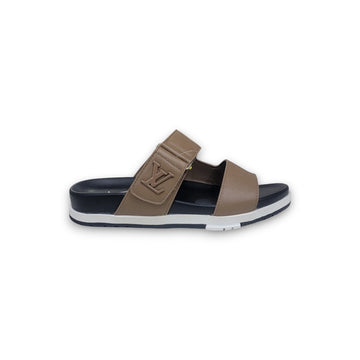 Louis Vuitton Monogram Embossed Comfort Slide – Beige