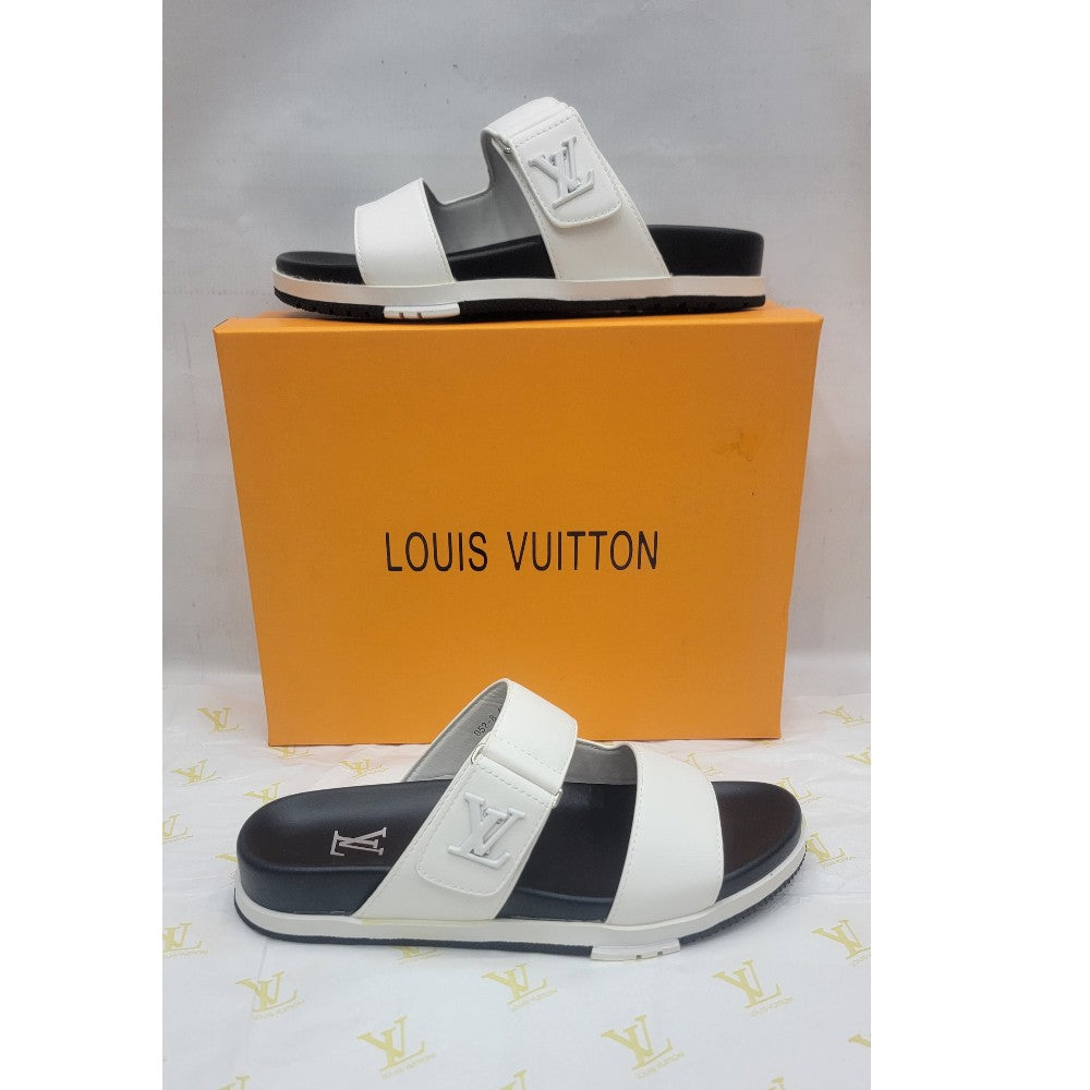 Louis Vuitton Monogram Embossed Comfort Slide – White