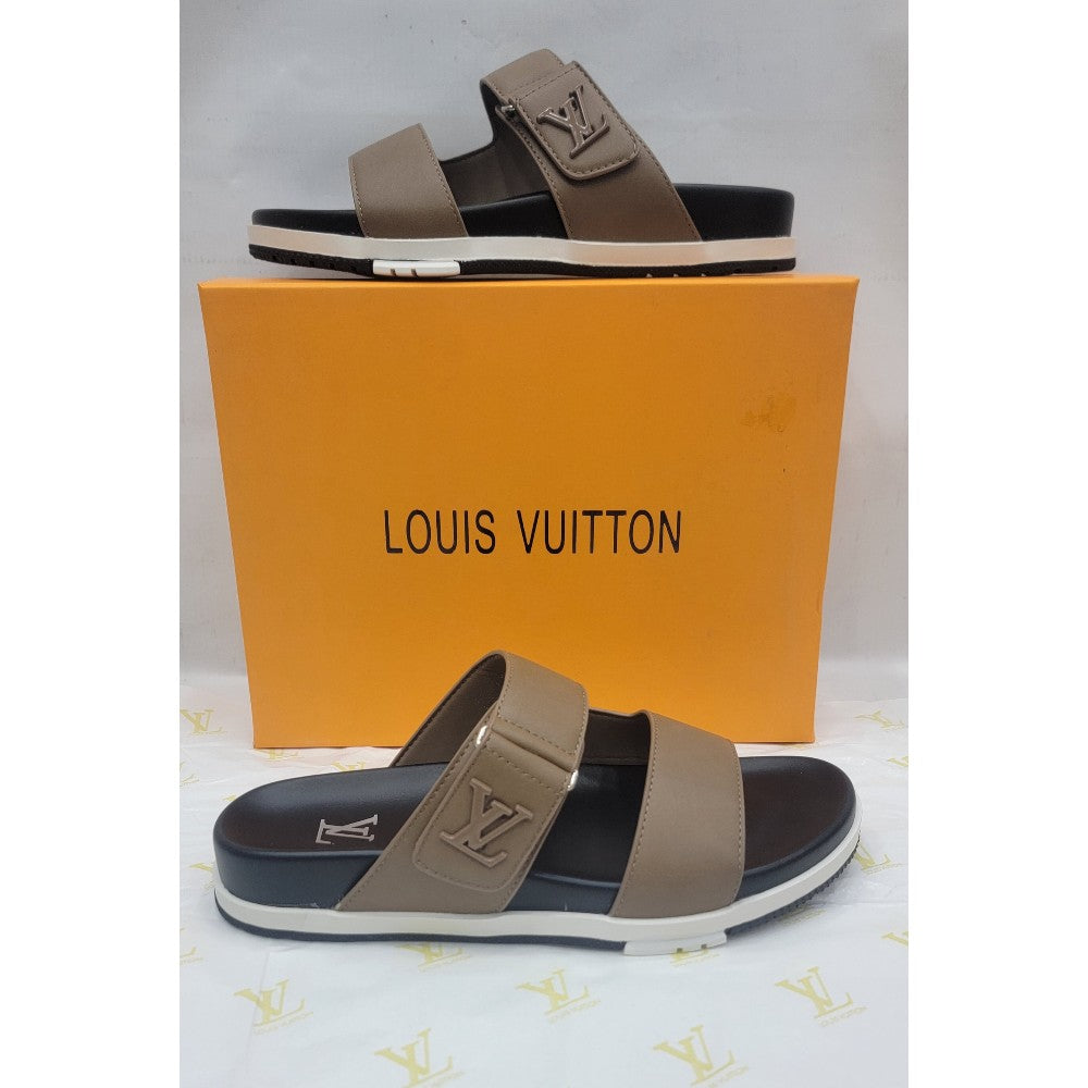 Louis Vuitton Monogram Embossed Comfort Slide – Beige