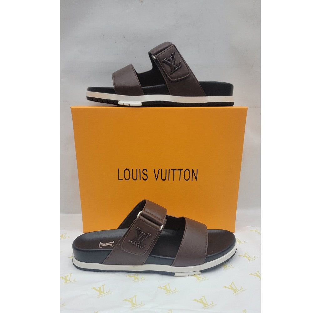 Louis Vuitton Monogram Embossed Comfort Slide – Brown