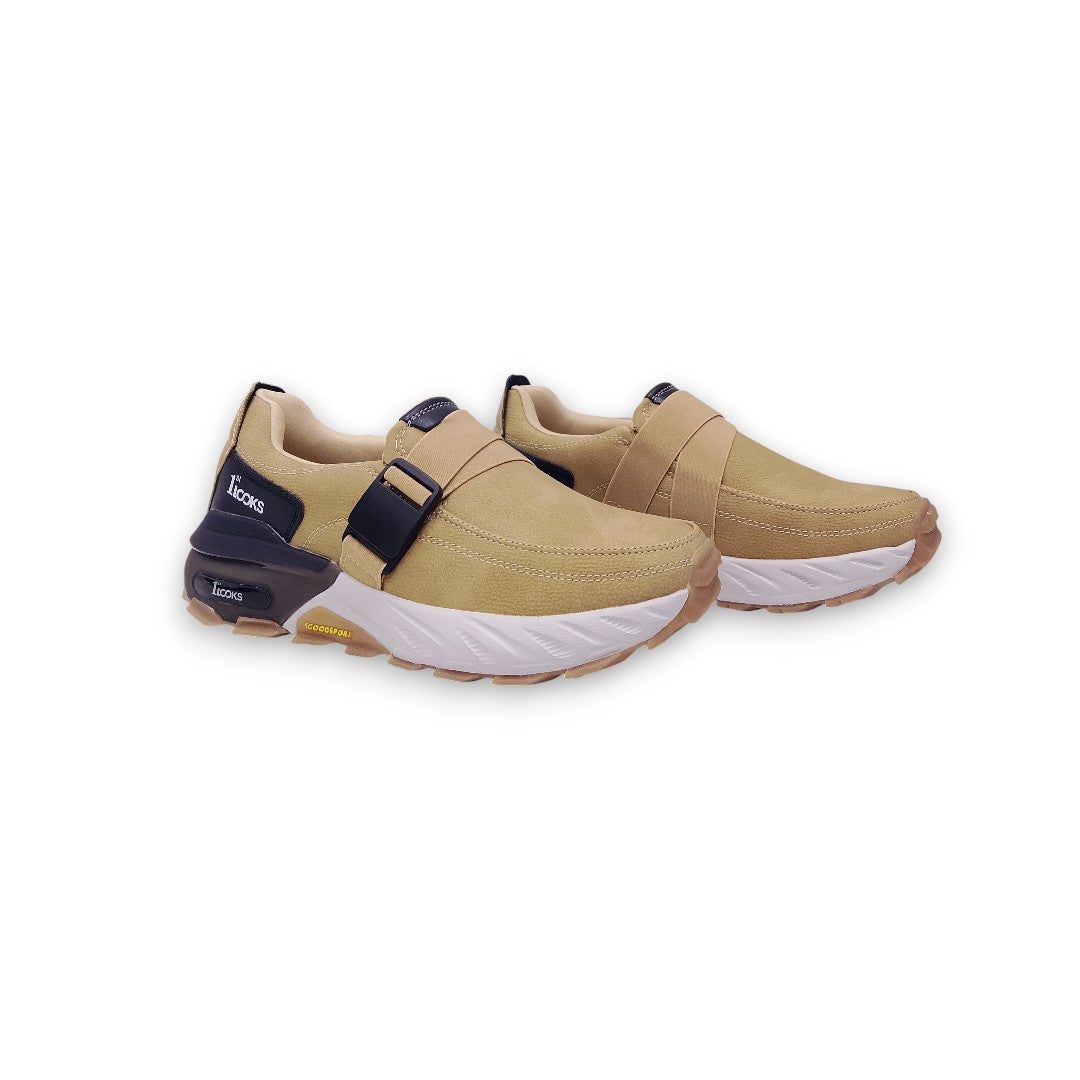 1st Looks Casual Slip-On Sneakers – Beige