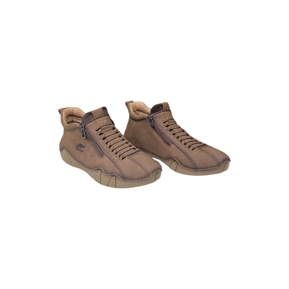 1st Look UrbanStride Zip Comfort Sneakers Brown (F-170)