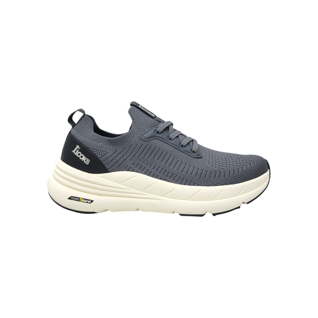 1st Looks Hyperburst Knit Comfort Sneakers – Charcoal Black