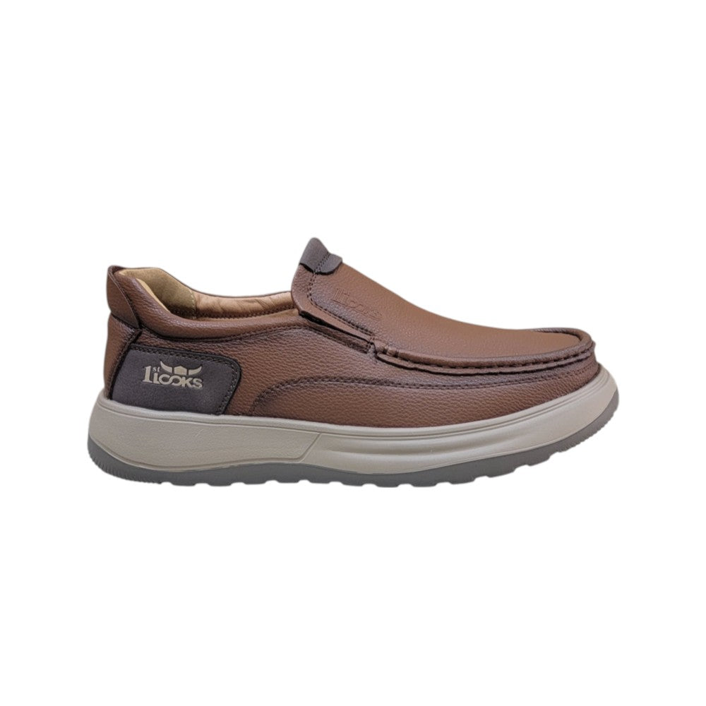 1st Looks LuxeStep Classic Slip-On Loafers – Brown  (F-5)