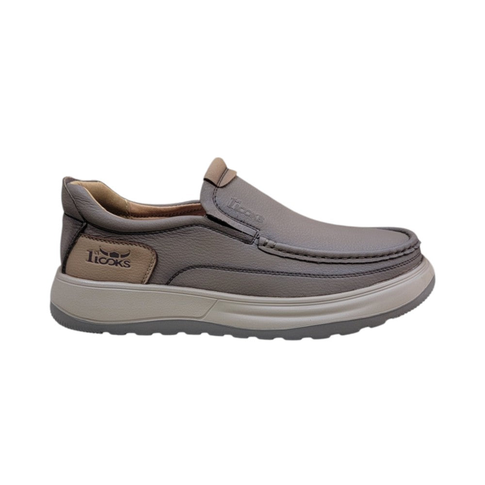 1st Looks LuxeStep Classic Slip-On Loafers – Khaki  (F-5)