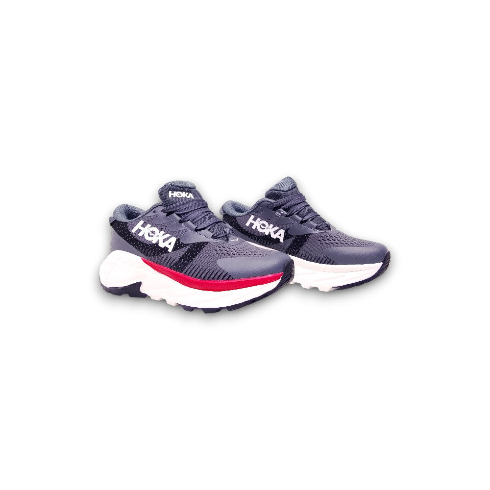 HOKA Running Shoe – Grey/Red/White (555)
