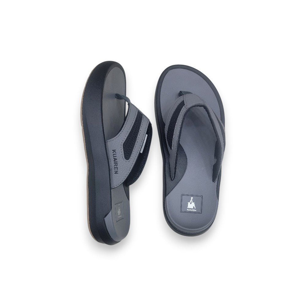 KUAIREN Men’s Comfort Flip-Flops Dark Grey S-28
