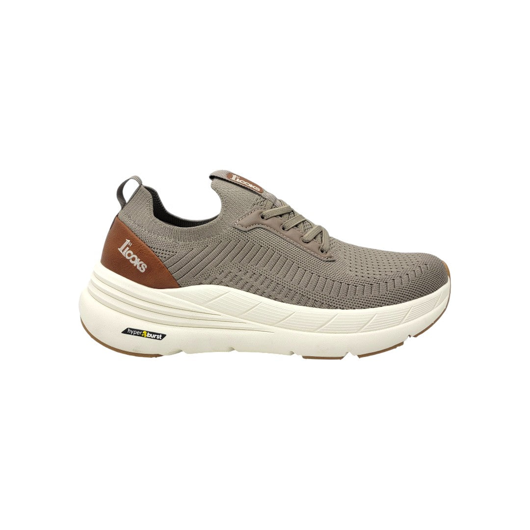 1st Looks Hyperburst Light Olive Knit Comfort Sneakers