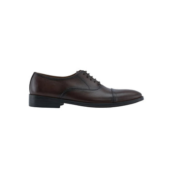 Men’s  Brown Leather Cap-Toe Oxford Shoe ( F133 )