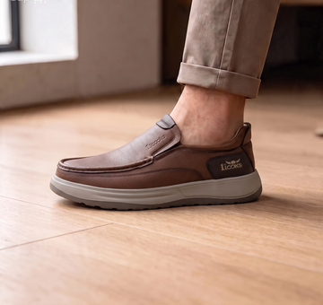 1st Looks LuxeStep Classic Slip-On Loafers – Brown  (F-5)
