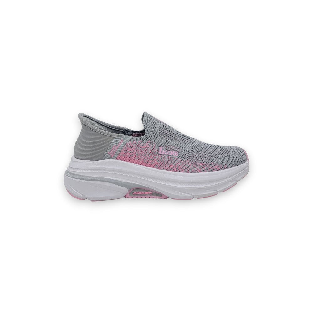 1st Look ArchFit Slip-On – Grey/Pink