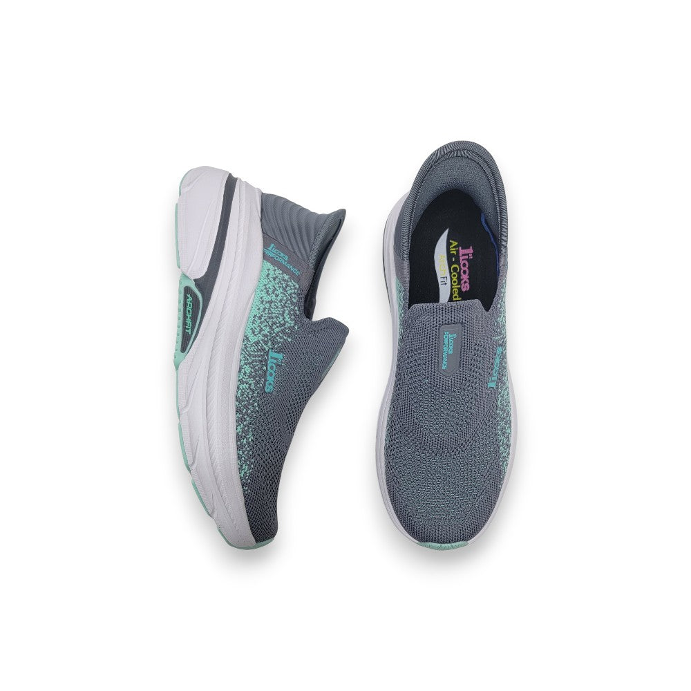1st Look ArchFit Slip-On – Grey/Teal