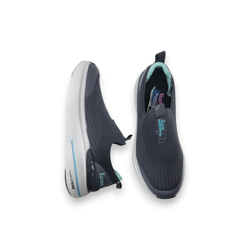 1st Look Max Cushion Slip-On – Charcoal/Teal