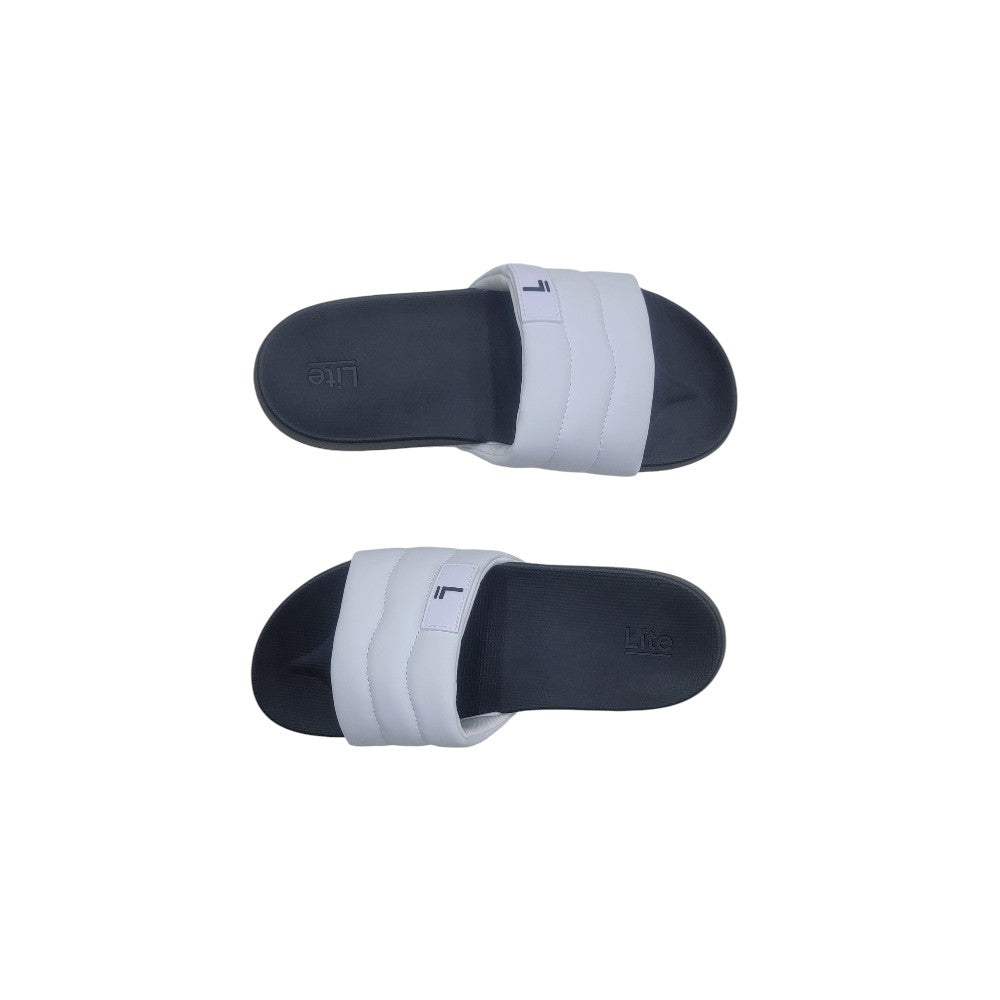 Lite White Cushioned Cloud Slides for Men