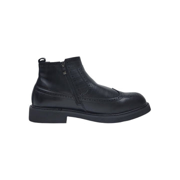 Black Brogue Chelsea Ankle Boot