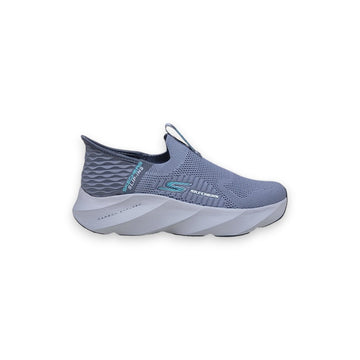 Skechers Grey Slip-On Knit Sneakers with Cushioned Sole (107)