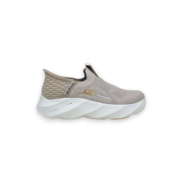 Skechers Beige Slip-On Knit Sneakers with Cushioned Sole (107)