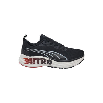 Puma Magnify Nitro 2 – Black with White Sole and Red Accent
