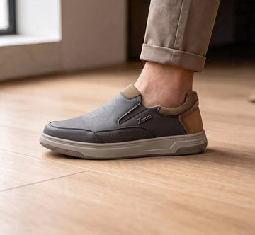 1st Look LuxeStep Casual Slip-On Sneakers – khaki (F-3)