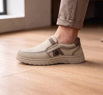 1st Look LuxeStep Comfort Slip-On Sneakers – Beige (F-1)