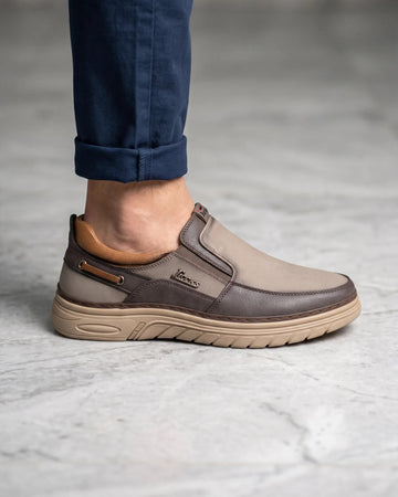 1st Look – Premium Comfort Slip-On Sneakers | Khaki (F-6)