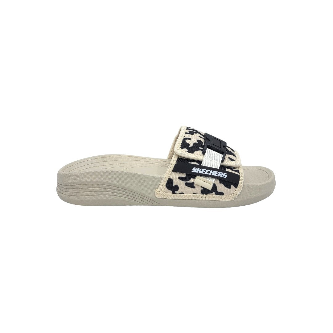 Skechers Adjustable Hyper Burst Slide Sandal – Camo Cream & Black