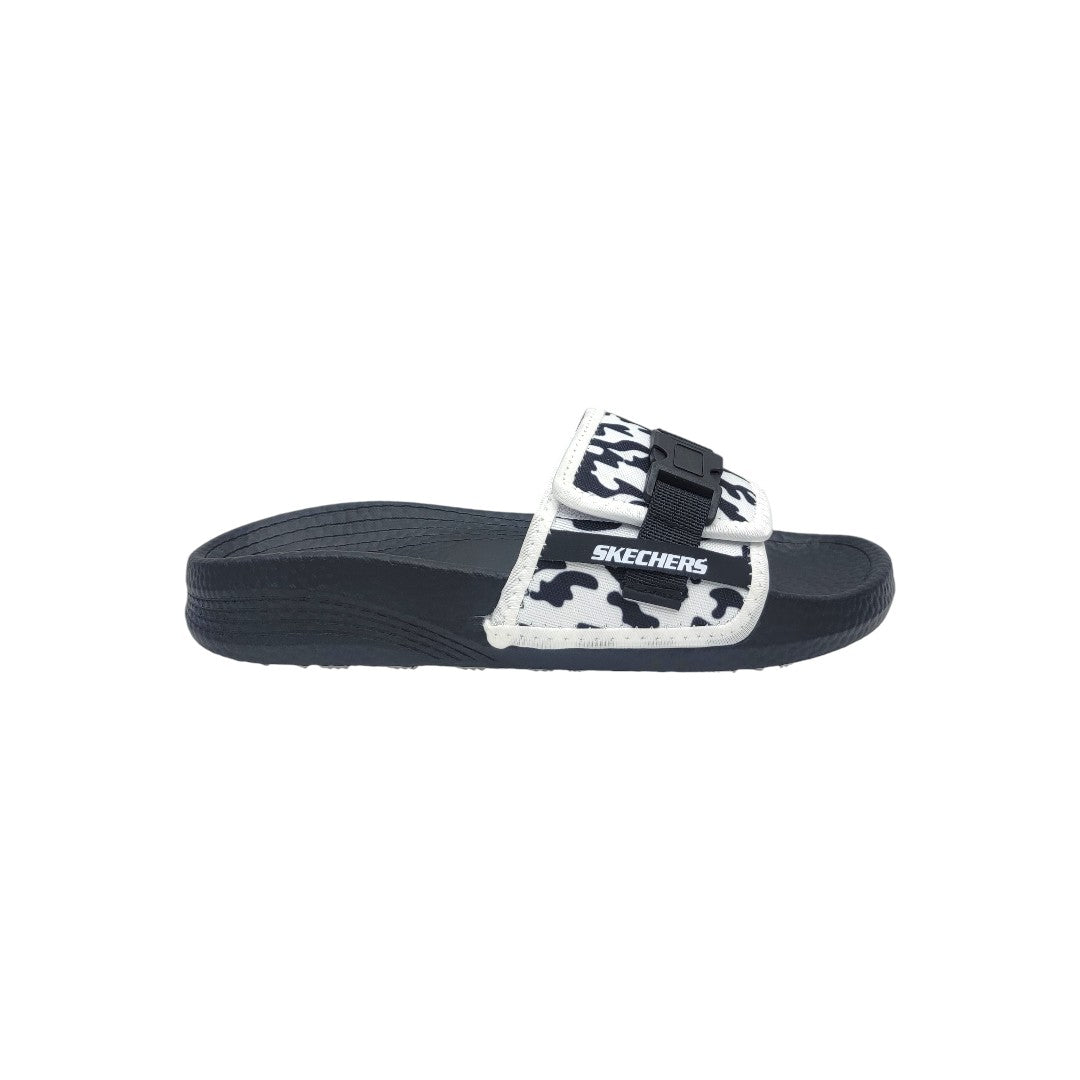 Skechers Adjustable Hyper Burst Slide Sandal – Camo Black & White