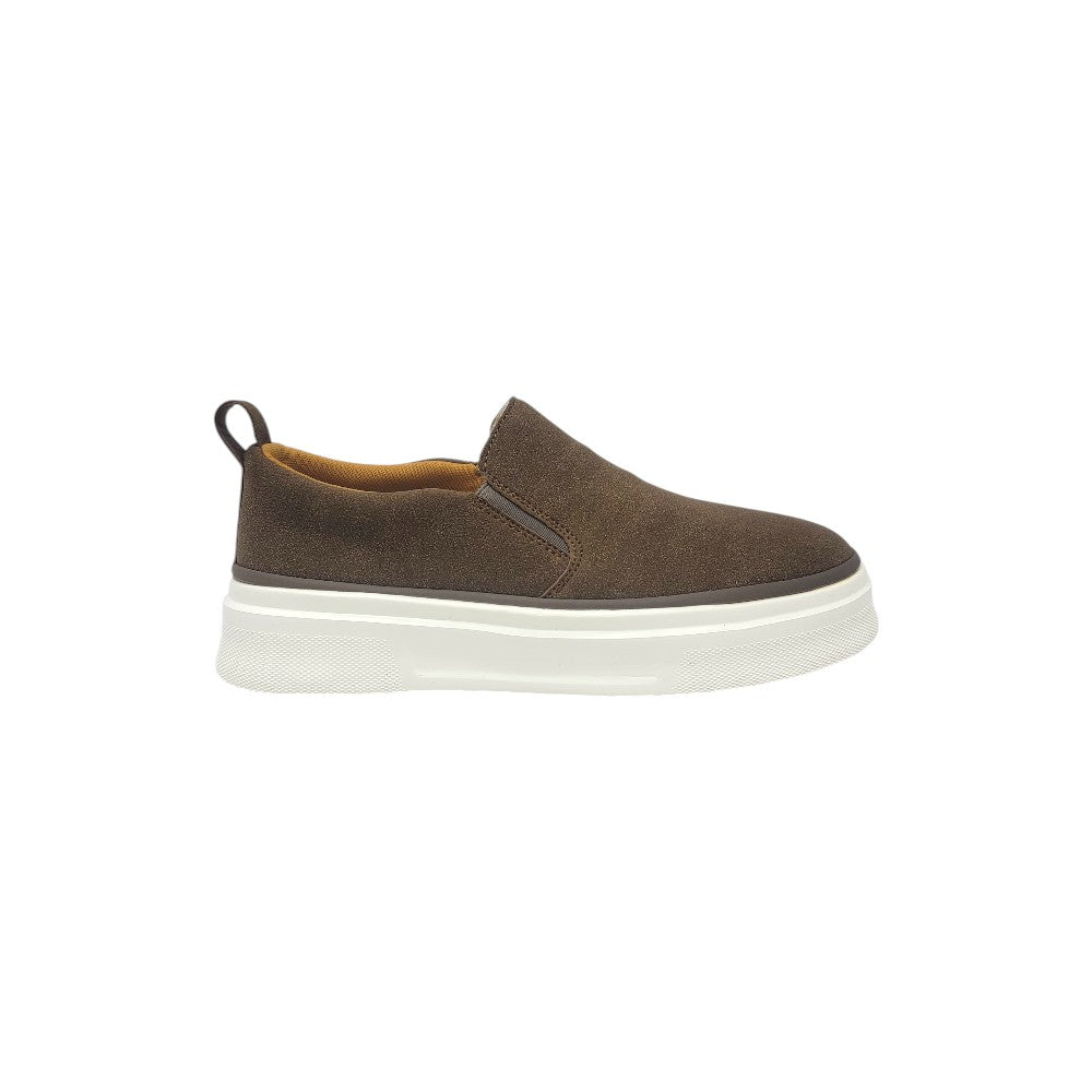 Brown Slip-On Chunky Sole Sneaker