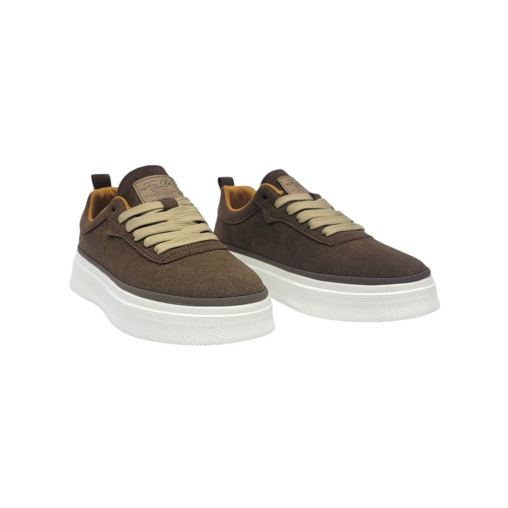 Brown Lace-Up Chunky Sole Sneaker